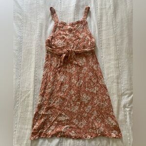 Hem & Thread M peach and cream floral dress